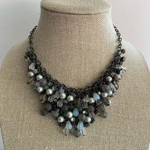 GunMetal&Beaded Necklace